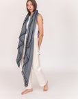 Dupatta Saaf Shiny Pin Stripes - North Sea
