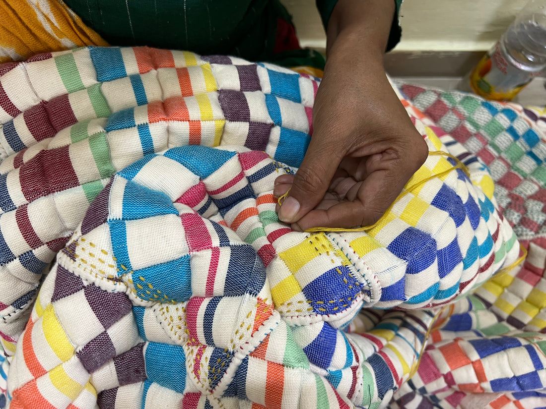 Raasleela Rafiq Ni Sujani Quilt, Satrangi Mor