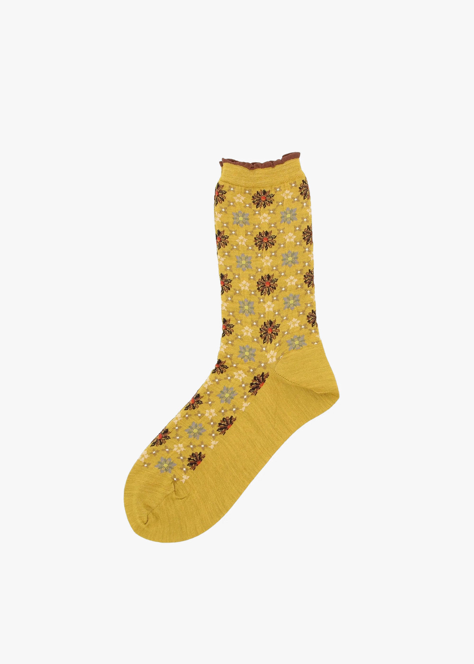 Antipast Kaleidoscope Mid Socks - Mustard