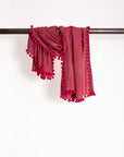 Dupatta Noor Special Shawl - Toosh/Fuchsia Tiny Checks Pattern