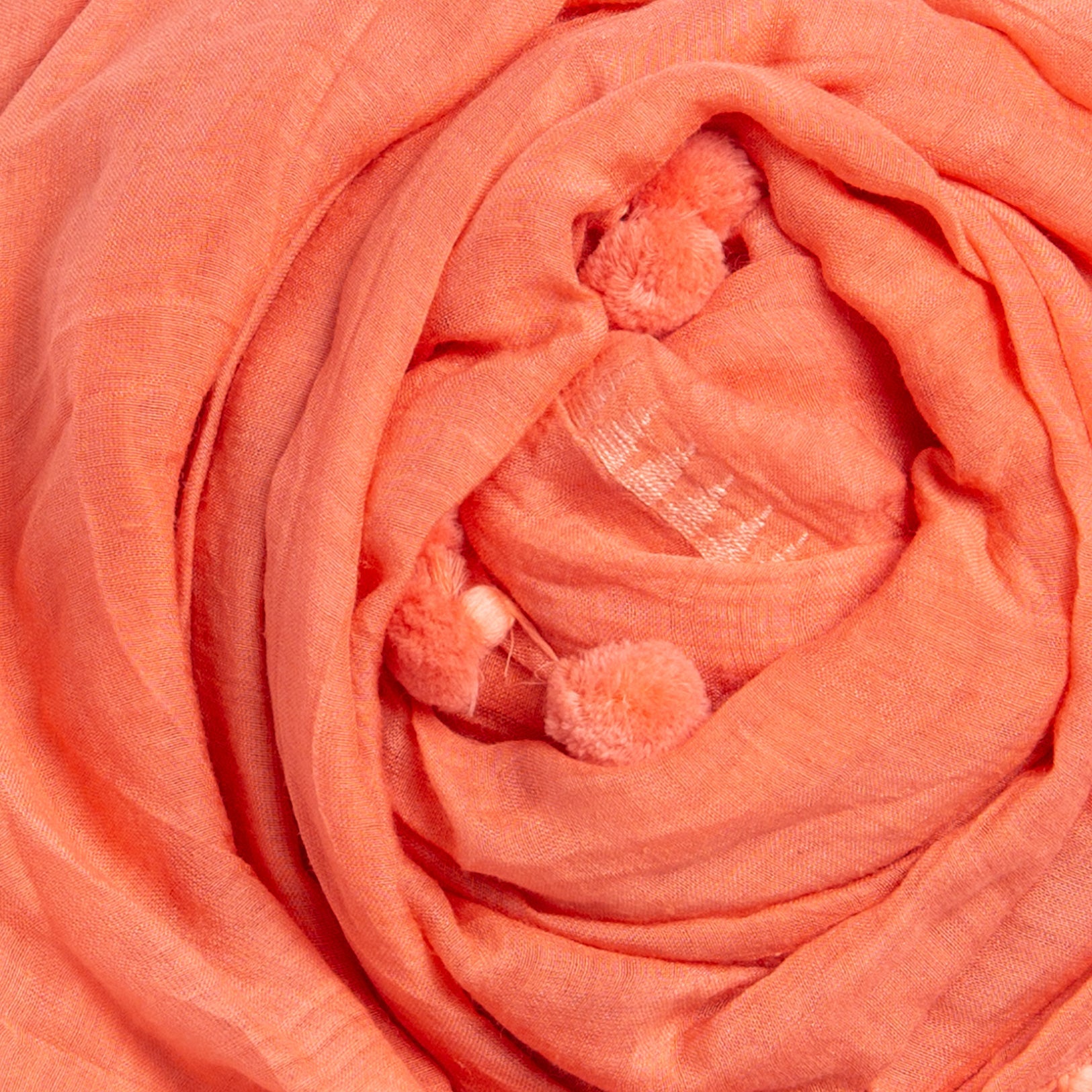 Dupatta Plain Shawl, Coral