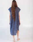 Maia Multi Pin Stripe Dress - Natural Indigo