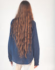 Rosa Double Stripe Top - Natural Indigo