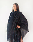 Dupatta Fragment Jamdani - Black