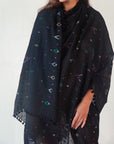 Dupatta Fragment Jamdani - Black