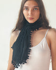 Dupatta Plain Scarf - Black