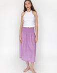 Araminta Check Jamdani Skirt - Violetta