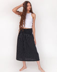 Araminta Stripe Skirt - Nero