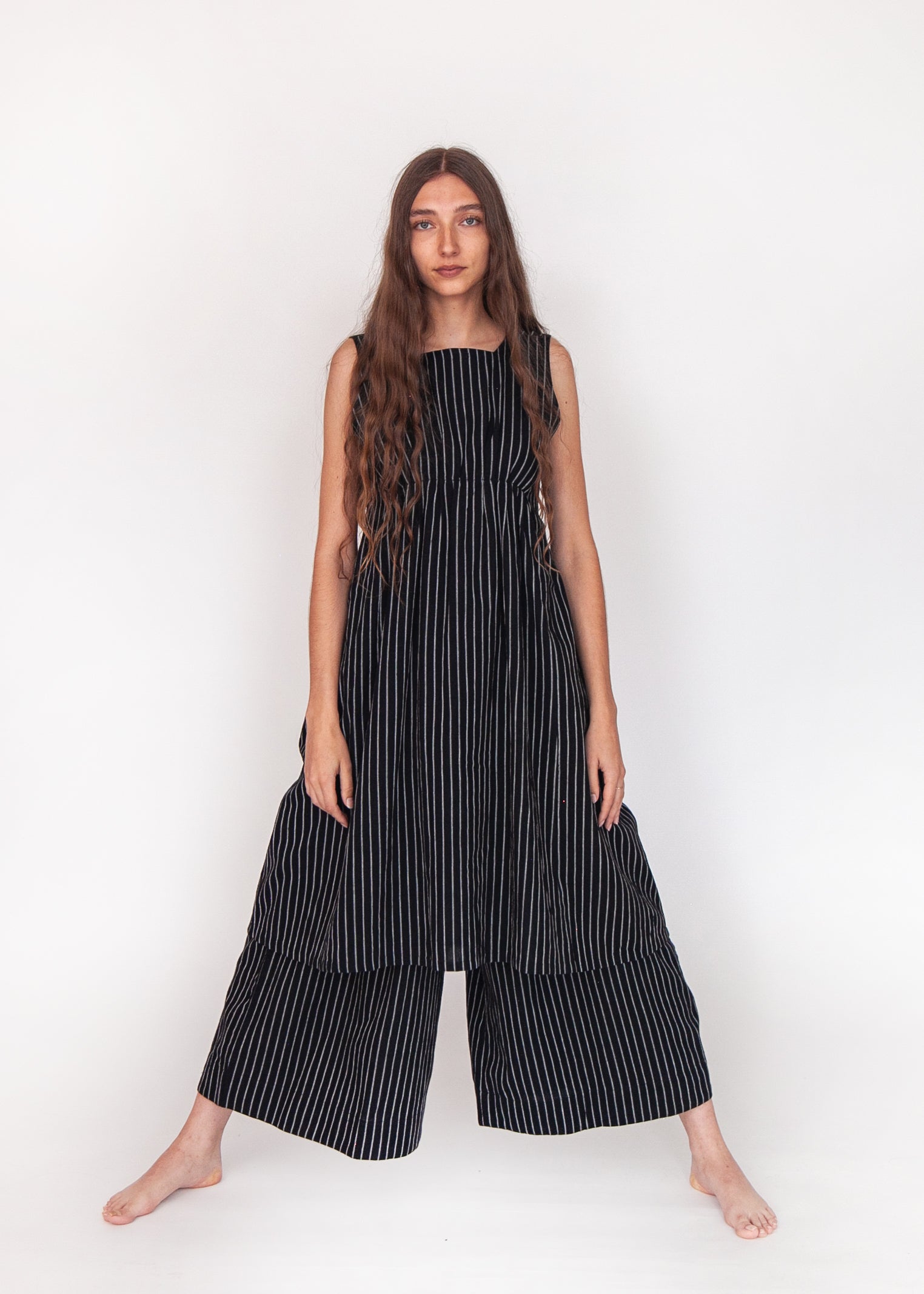 Granita Stripe Dress - Nero