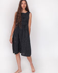 Granita Stripe Dress - Nero