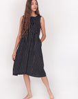 Granita Stripe Dress - Nero