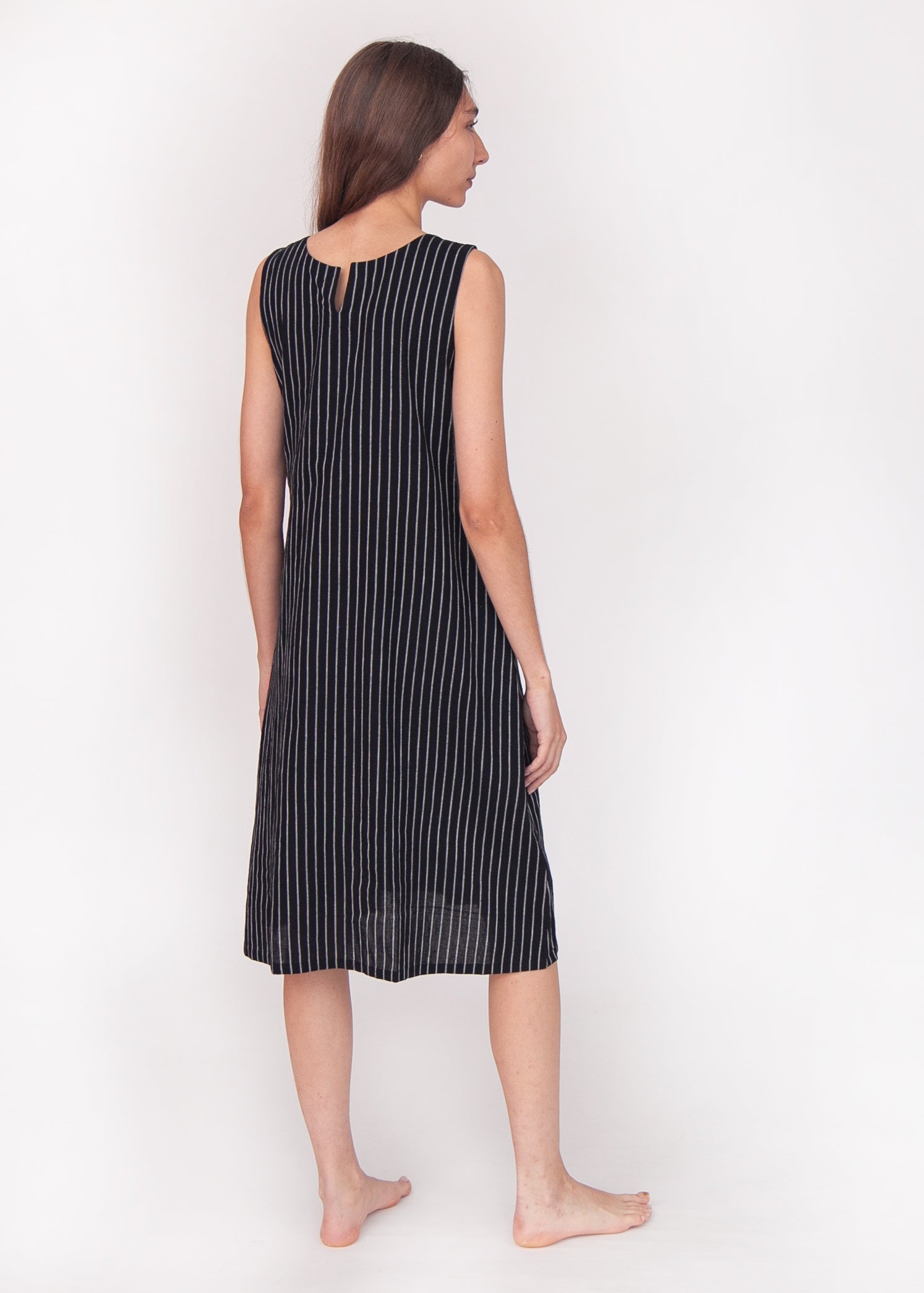 Granita Stripe Dress - Nero