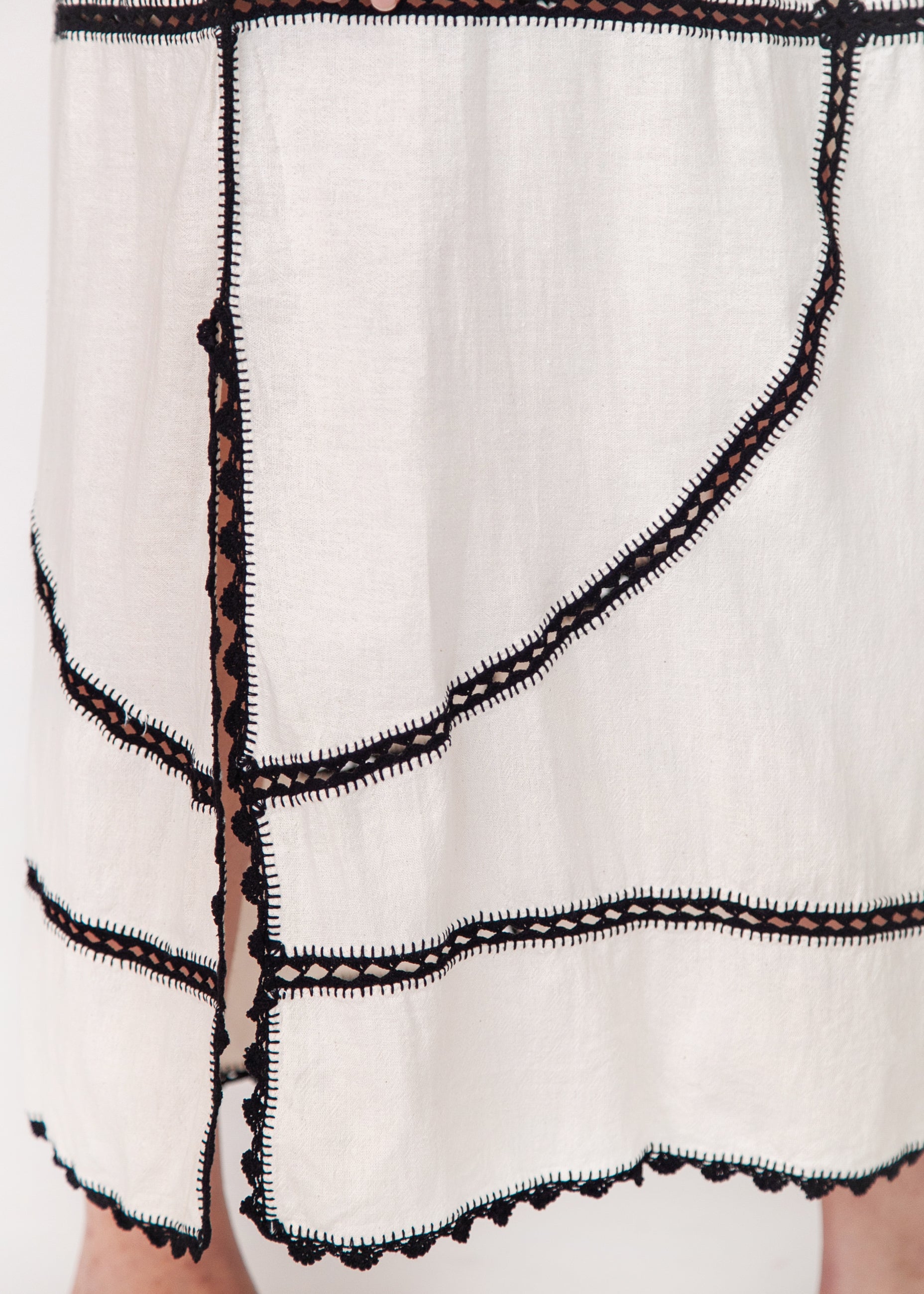 Montanita Long Dress - Black on Natural