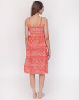 Gaia Greece Slip Dress - Poppy