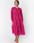 Yamini Booj Dress Overdye, Fuchsia