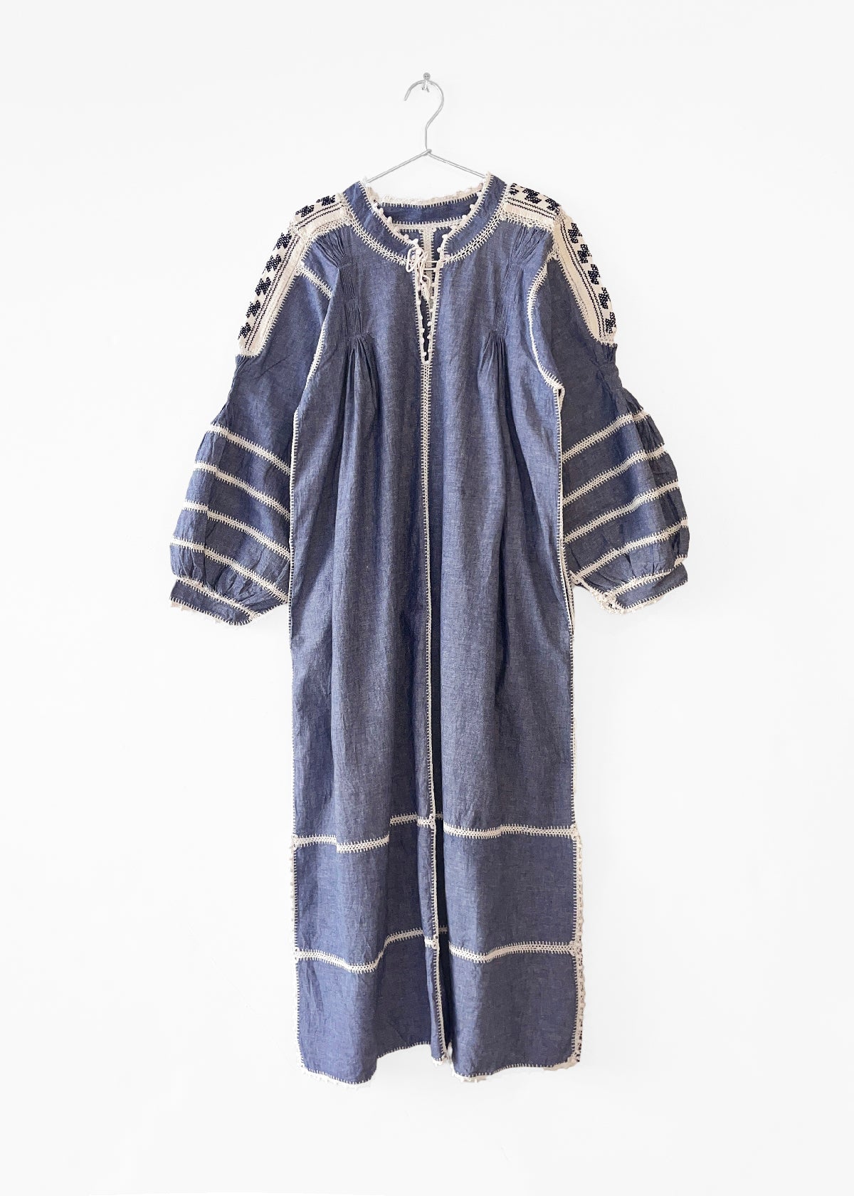 Sirena Chambray Dress Long Sleeves - Azul Marino