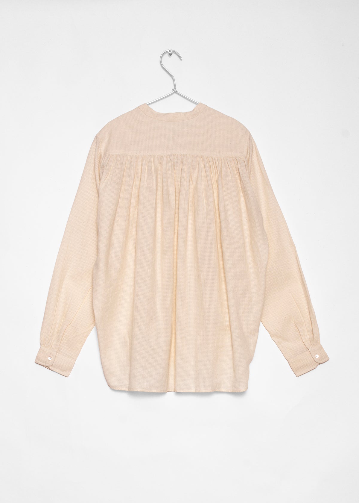 Bheeti Tiny Checks Top - Natural