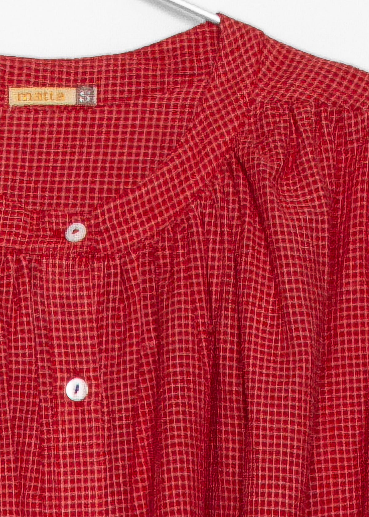 Bheeti Tiny Checks Top - Red