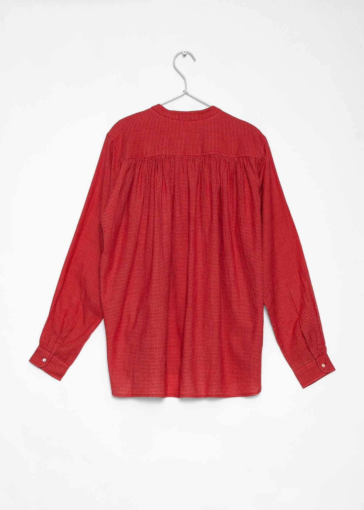 Bheeti Tiny Checks Top - Red