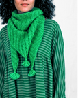 Freya Alpaca Triangle Scarf - Esmeralda