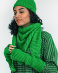 Freya Alpaca Triangle Scarf - Esmeralda