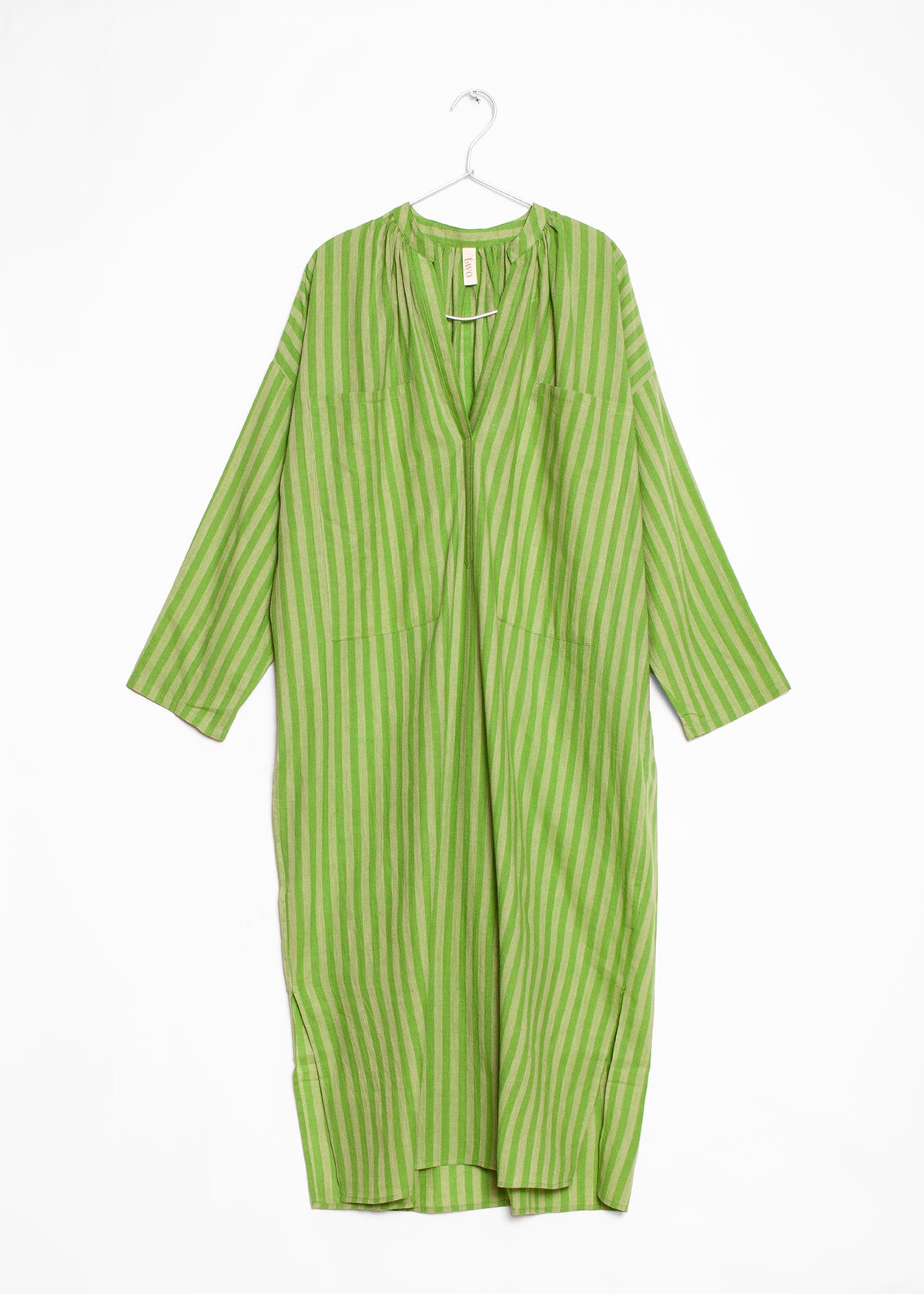 Pocket Caftan - Lime Stripe by Two