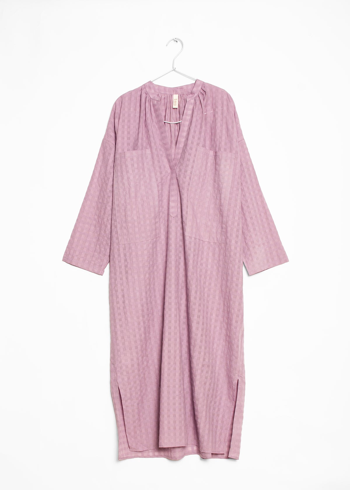 Pocket Grid Caftan - Mauve by Two