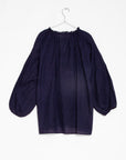 Ruffle Shirt - Navy Pinstripe by Two