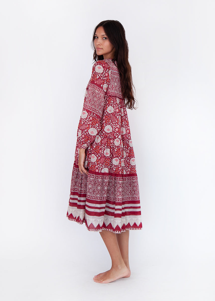 Yamini Booj Dress, Garnet – matta