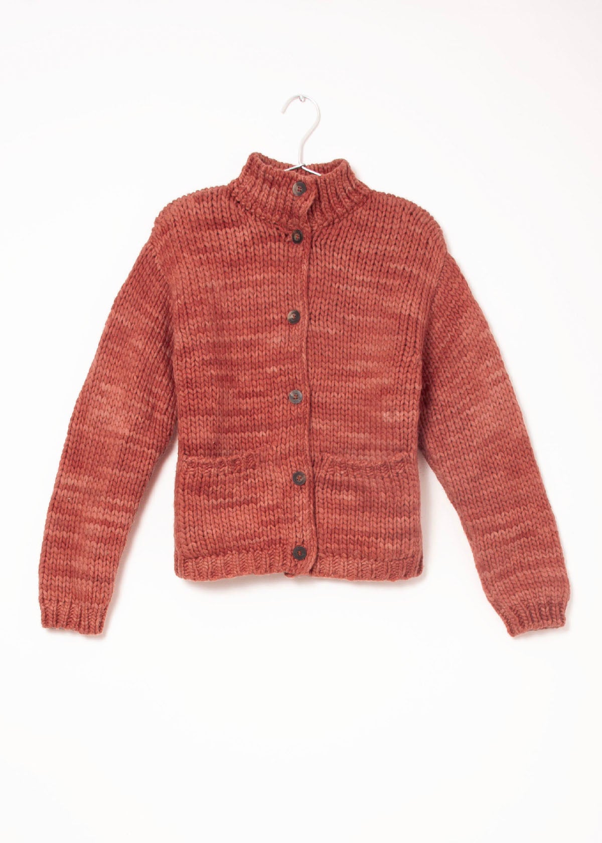 Javary Hand Painted Cardigan - Rust