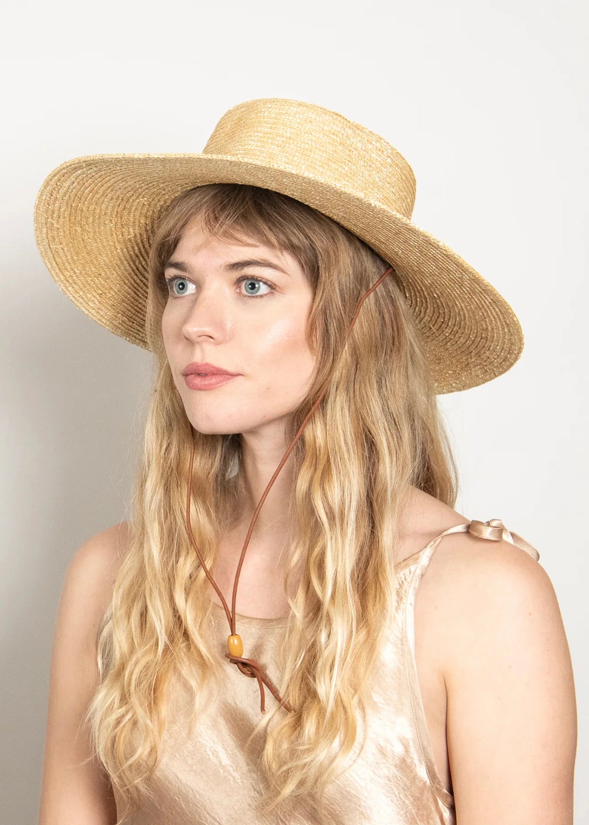 Wyeth Sage Wheat Straw Boater - Natural