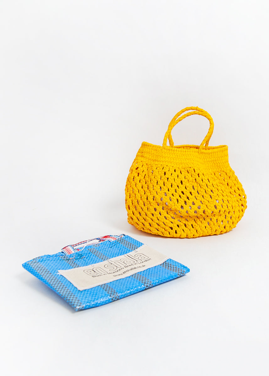 En Shalla Woven Leather Bag
