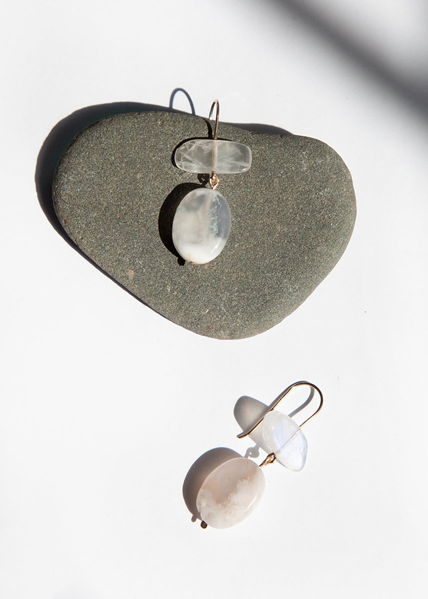 Mary MacGill Double Stone Drop Earrings