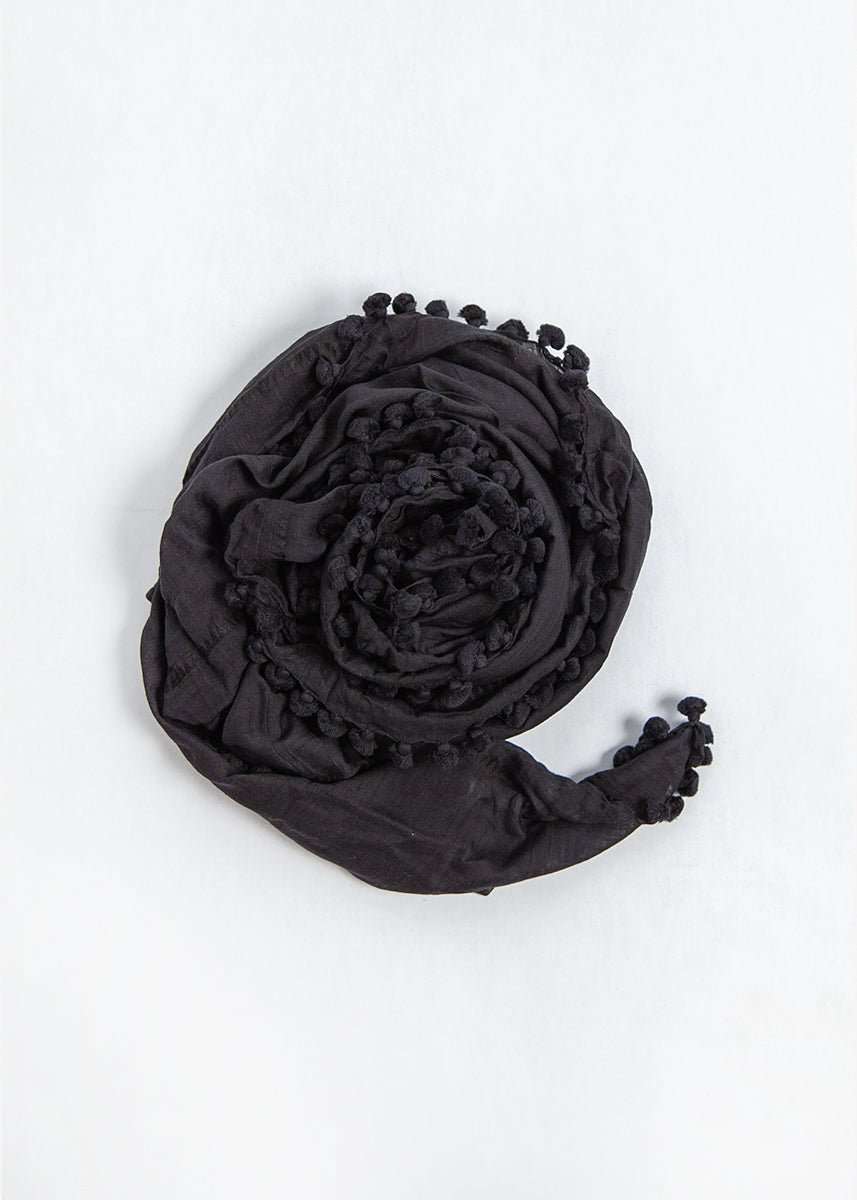 Dupatta Plain Shawl, Black â matta