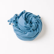 Dupatta Natural Shawl, Light Indigo
