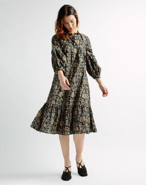 Razia Kalamkari Dress, Gardenia