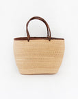 Swahili Natural Tote W/Leather Trim and Handles