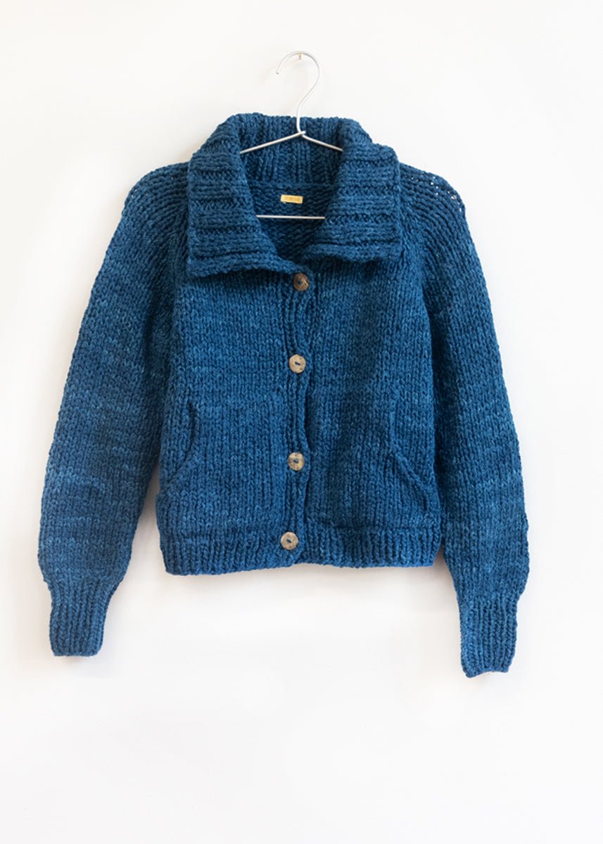 Emma Indigo Cardigan Sweater